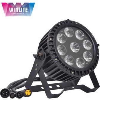 China Slim Sports Stadiums Winlite IP65 9x6in1 rgbwa+uv 18w led flat par light for sale