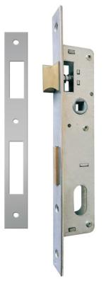 China CP Finish Aluminium Door Latch Lock 25mm Backset Aluminium Profile Lock Surface Mount for sale