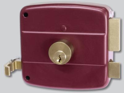 China Rim Door Lock Brass Latch Material and Included Strike Plate Surface - Mounted Design for Customer Requirements for sale