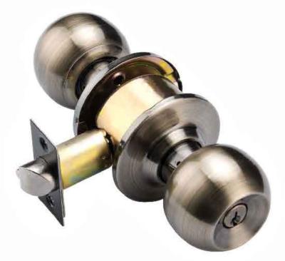 China ANSI Knob Door Lock Changeable Square Corner 1x2-1/4 Zinc Alloy Exterior Door Handle With Lock for sale