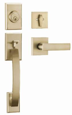 China Easy Installation Entrance Handle Lock Kwikset Keyway Entry Door Handles And Locks for sale