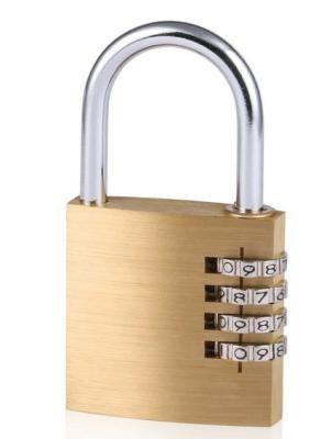 China High Security Padlock Brass Combination Padlock Arc 4 Dial Keep Your Home Secure and Stylish for sale