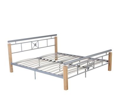 China Strong Wholesale Cheap Price Double Slat Bed Frame Metal Bedstead for sale