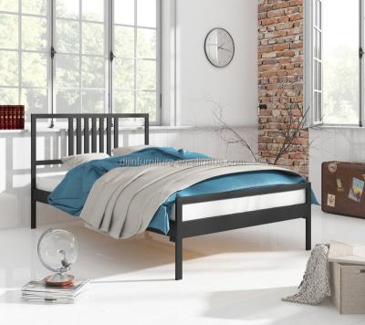 China Modern Platform Steel Iron Metal Bed / Single Queen Metal Bed Frame for sale