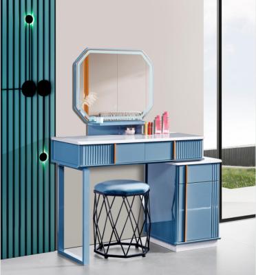 China Color Customized High End European Style Makeup Vanity With Mirror, Dressing Table, Dresser Desk For Bedroom With Mirror for sale