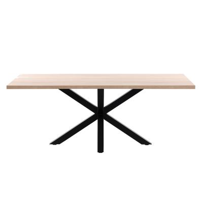 China eco-friendly natural and black dining table for sale