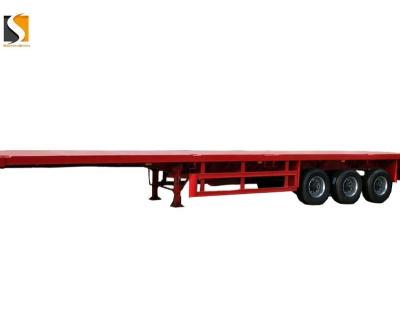 China Truck Trailer 53ft Skeleton Container Trailer Flatbed Semi Trailer Trailer for sale