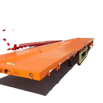 China Trinidad and Tobago 7 axle low bed semi trailer lowbed transport 20ft 40ft container cargo box service trailer for sale