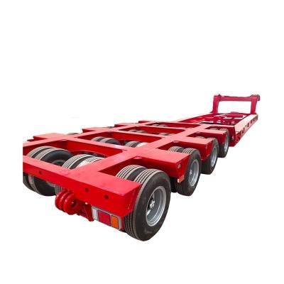 China Transport large and heavy loads semi-trailer for heavy duty low-panel ports with lowbed trailer by 200 ton mechanical equipment for sale