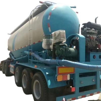 China Truck trailer 40cbm mineral alkali lime flour powder tank trailer /banana cement tank semi trailer cement transport vehicle for sale