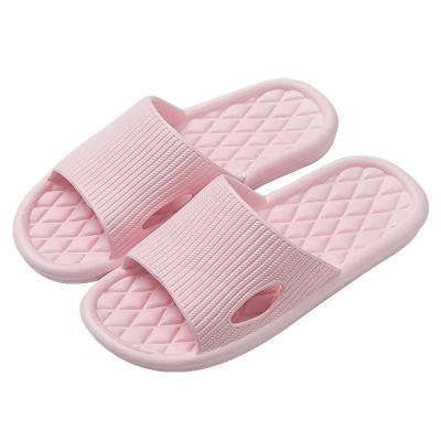 China Damping 2022 Summer New Diamond Stripe Slippers Soft Indoor Bathroom Mute Sandals And Slippers Bathing Couples Home Slippers for sale