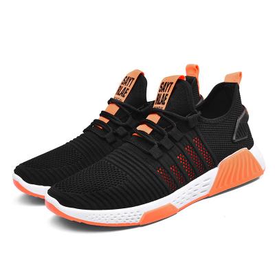 China 2022 Spring Summer Breathable Flying Woven Running Shoes Breathable Mens Sport Shoes Mens Casual Shoes for sale