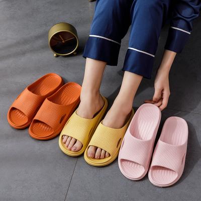 China 2022 Summer Wear Women's Soft Bottom Men's Sandals Fashion Trend Household Slippers Couples Indoor Bathroom Non-slip Silent Bath for sale