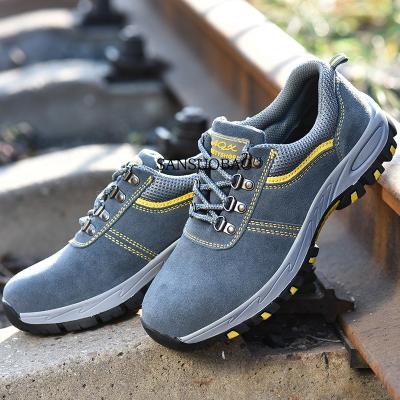 China 2022 anti-slip wholesale anti-pressure upper safety shoes and waterproof industrial work protection shoes real and outsole leather rubber for sale