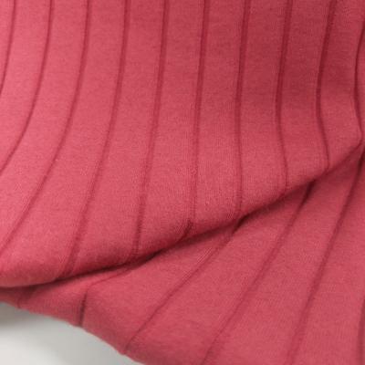 China Ribbed Stretch Knit Fabric Polyester Cotton Stretch 18x4 Rib Fabric For Garment #DRZL-215 for sale