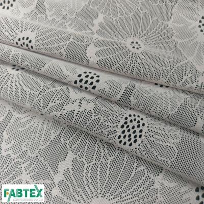 China Brocade Breathable Jacquard Embroidery Elastic Nylon Mesh Fabric #MG-85010 for sale