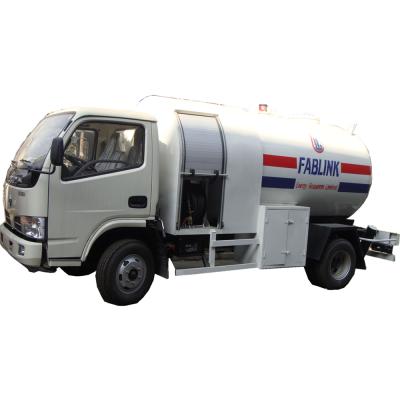 China Q345R china lowest price dongfeng new small 5000 l propane truck transport lpg tanker for sale for sale