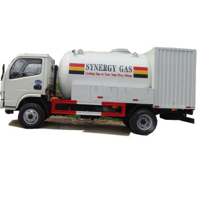 China Cooking gas cylinder refueling China euro3 LHD diesel dispenser 5m3 mini lpg gas mobile tank truck for sale in Nigeria for sale