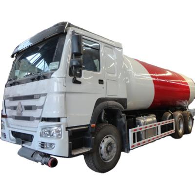 China New design carbon steel howo 6x4 lpg filling truck with mobile lpg gas dispenser for sale