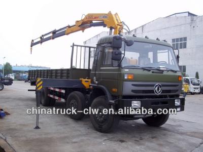 China TRUCK CRANE 10 ton knuckle boom truck mounted crane SQ10ZK3Q/military trucks with crane for sale