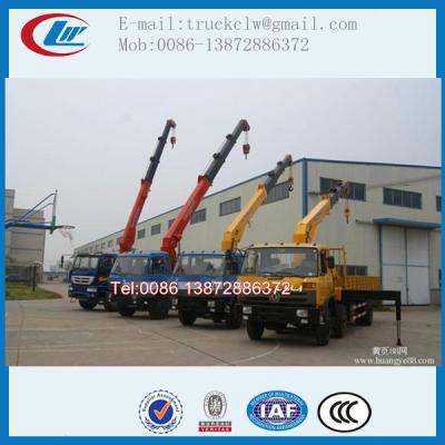 China TRUCK CRANE 8 ton lifting capacity telescopic arm truck mounted crane SQ8K3Q/Crane Truck in Dubai for sale