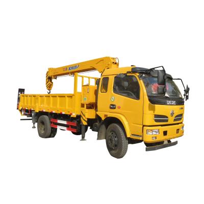 China New 6 wheeler CRANE Brand TRUCK telescopic knuckle boom cargo truck 2 ton 3 ton dongfeng truck mounted crane 3t for sale