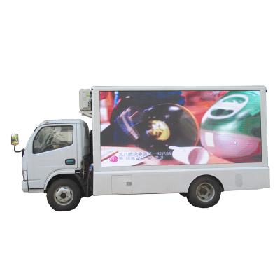 China Street Advertising Dongfeng Right Hand Drive Digital Mobile Billboard Street Announcement Truck Led Outdoor Advertising for sale