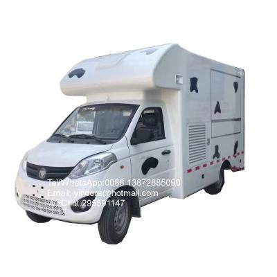 China Street Vending Food Truck Gasoline Engine Fiberglass Street Fast Food Truck Kitchen Equipment Mobile Juice Truck for sale