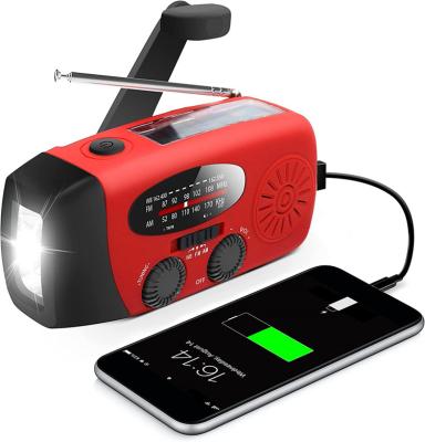 China PORTABLE Portable Solar Powered Dynamo Emergency Hand Crank Radio With Led Flashlight for sale