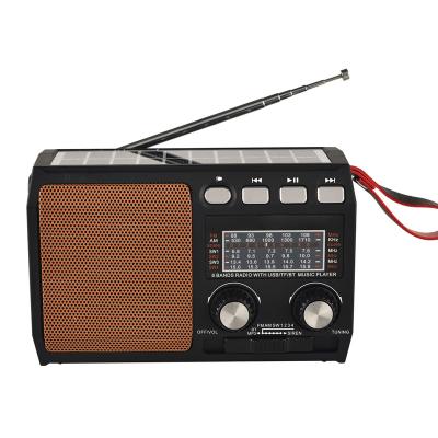 China AM Fm Switch PORTABLE Portable Rechargeable Multi Band Radio With Solar BT Speaker Radio for sale