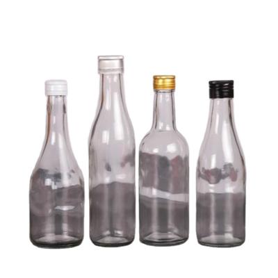 China Beverage 250ml 275ml Frosted Glass Cocktail Wine Round Bottle for sale