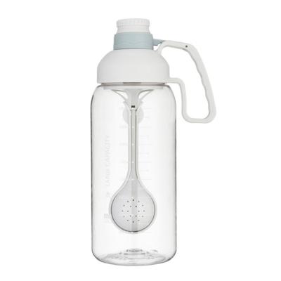 China High Capacity 2000ml Sustainable Handle Carrier Plastic Water Bottle With Straw for sale