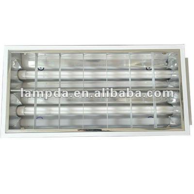 China Industrial Canopy Ceiling Light T8 Grille Fluorescent Lamp Fixture Longer Lifespan for sale