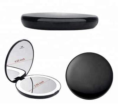 China Pocket Mirror 1X/10X LED Compact Mirror Natural Light Color Magnification LED Lighted Travel Makeup Mirror for sale