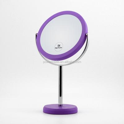 China Double Side Table Makeup Mirror Magnifying Desktop Cosmetic Mirror With 10x Magnification for sale