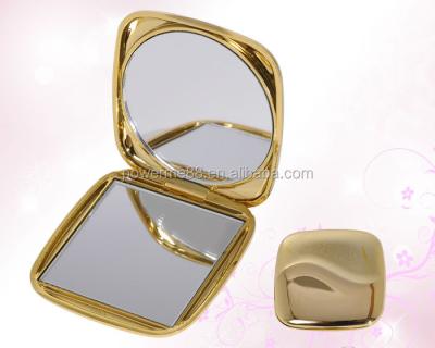 China Pocket glod makeup desk mirror portable square small dresser compact mirror for sale