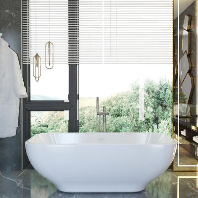 China Acrylic Corner Square Bathtub Solid Freestanding Bathtub Adult Freestanding for sale