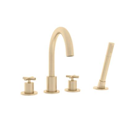 China Without Slide Bar Bath Mixer Shower Faucets Gold Bath Sink Faucet Freestanding Bathtub Faucet for sale