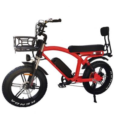 China Newest ebike 52V750w haley motor bicycle retro full suspension 20 inch electric mountainbike fat tire common type electric rear motor for sale