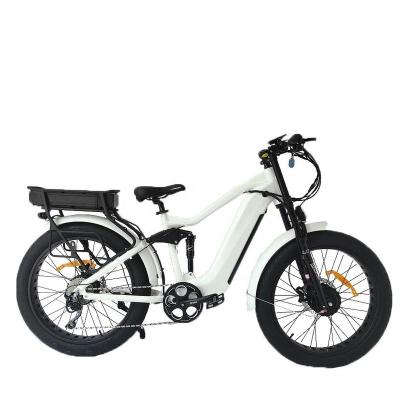 China 26inch Alloy Mountain Bike Aluminum Electric Drive Dual Suspension Ebike 1000 Watt Motor Electric Bicycle Lithium Battery Full Dual for sale