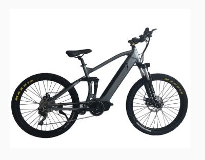 China Good Price Aluminum Alloy Mid Drive Full Suspension Electric Mountain Bike for sale