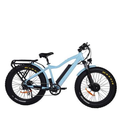 China Aluminum Alloy 26inch Big Tire Aluminum Alloy 26inch Torque Sensor Cycle Mountain Electric Bicycle Dual Motor Drive Electric Bike Big Battery Electric Bike Adult for sale