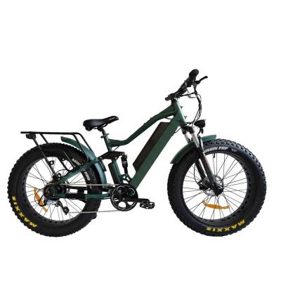 China Aluminum Alloy 26inch Rear Motor Fat Bike Battery Mountain Mountain Ebike Solid Tire Electric Suspension Electric Bike for sale