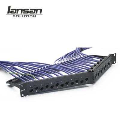 China Network Center V Shape Patch Panel Frame Frame 24 Trapezoidal Ports for sale