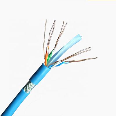 China 305m/roll ROHS 4 Pairs Copper Conductor SFTP Cat6 Cable Braided Network Lan Cable LAN-U5E-GY for sale