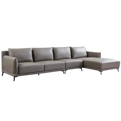 China Living Room Style Furniture Sets Design Corner Sofa Lounge Sectional Sofa Luxury Modern Nordic Leather Sofa Adjustable(Height) for sale