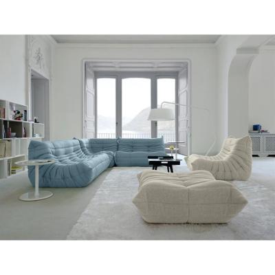 China Single Style Convertible Velvet Lazy Sofa Italian Fabric Sofa With Ottoman Modern Living Room Lazy Sofa for sale