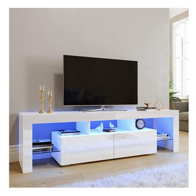 China Supplier Wholesale(size)Adjustable Factory High Quality Manufacturer Supplier Wholesale Wooden Led Modern MDF Lights Living Room Furniture Cabinets TV Table Stands for sale