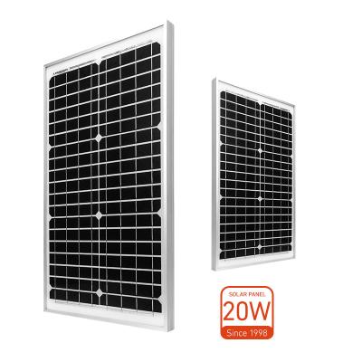 China high efficiency china 25w solar panel power with CE IEC certifications RJKJ-156M-20W for sale