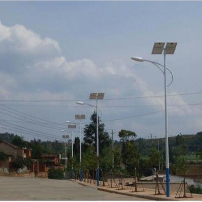 China Road RJ 8m , 9m Lamp Post Road Solar Garden 60W PV Street Light for sale